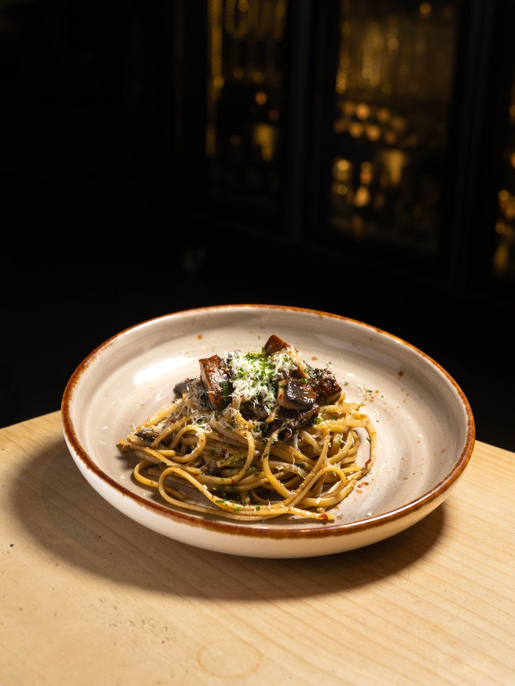 Menu photography of a pasta dish for Joo Chiat Oyster House